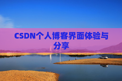 CSDN个人博客界面体验与分享
